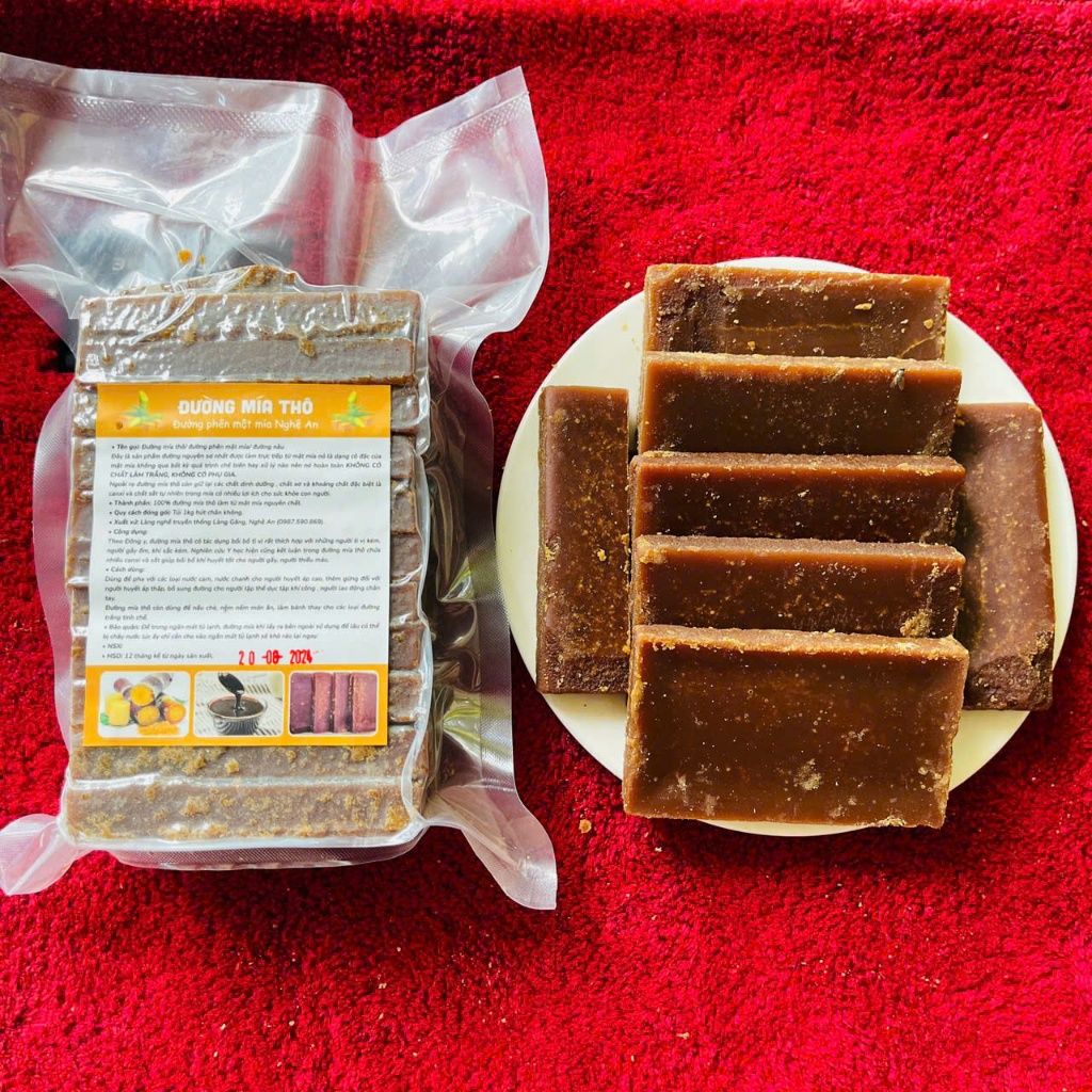 Đường Đen Đường Nâu Đường Mía Thô Nguyên Chất Thơm Ngon Không Chất Bảo Quản- Túi 1Kg Hàng Loại 1