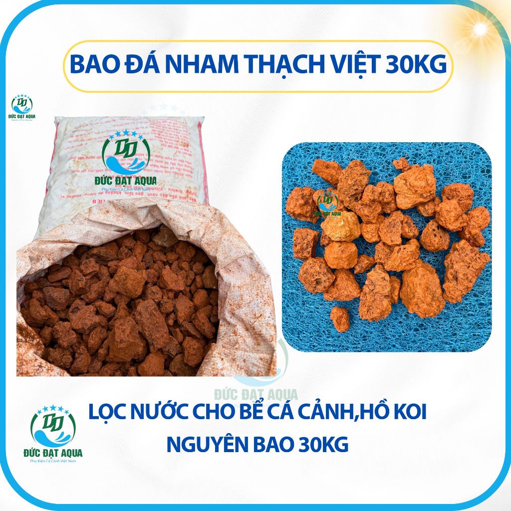 bao nham thạch việt 30kg lọc nước cho bể cá cảnh,hồ koi