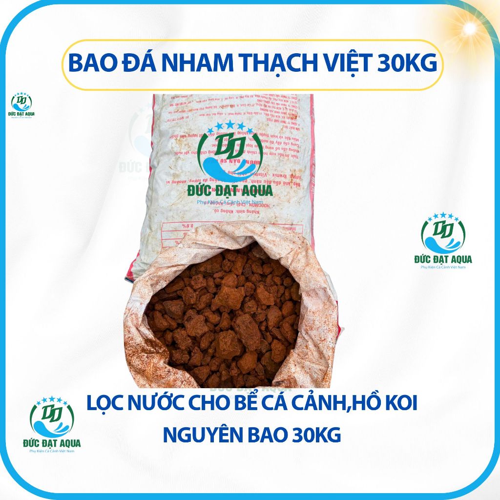 bao nham thạch việt 30kg lọc nước cho bể cá cảnh,hồ koi 8