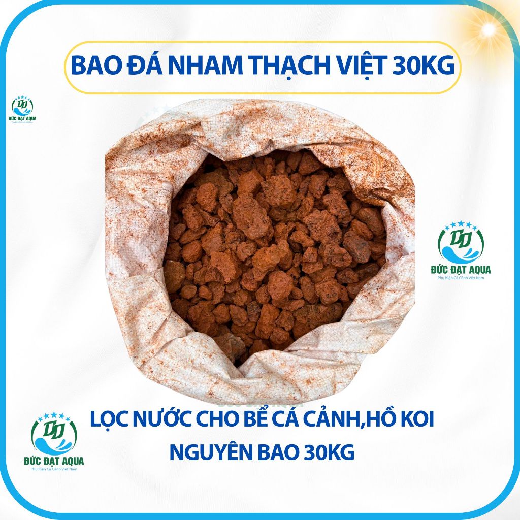bao nham thạch việt 30kg lọc nước cho bể cá cảnh,hồ koi 5