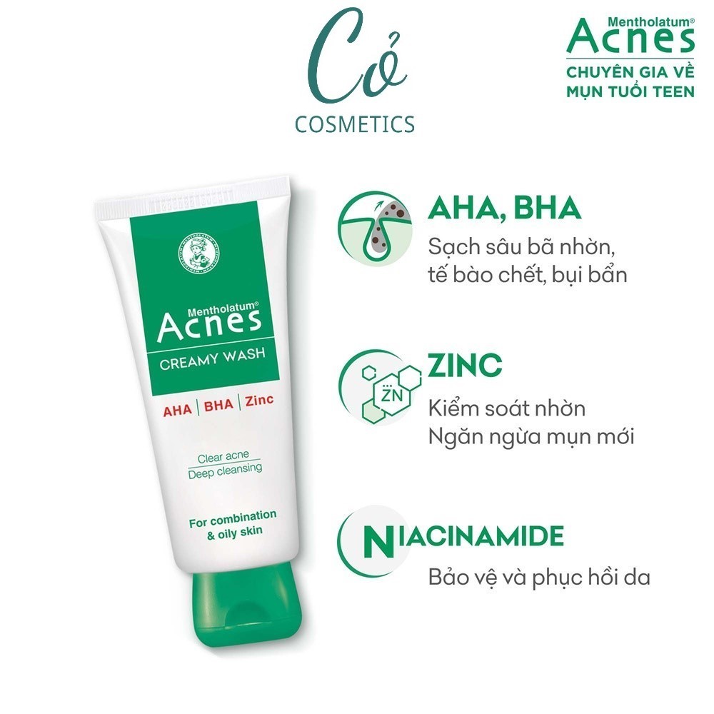 Sữa Rửa Mặt Ngăn Ngừa Mụn Acnes Creamy Wash 25g/50g/100g | BigBuy360 - bigbuy360.vn