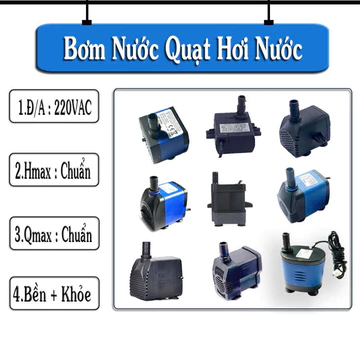 Bơm nước tự ngắt khi hết nước dùng cảm biến nhệt thay thế cho quạt điều hoà quạt hơi nước nên mua 5w 8w 13w 16w 18w 25w