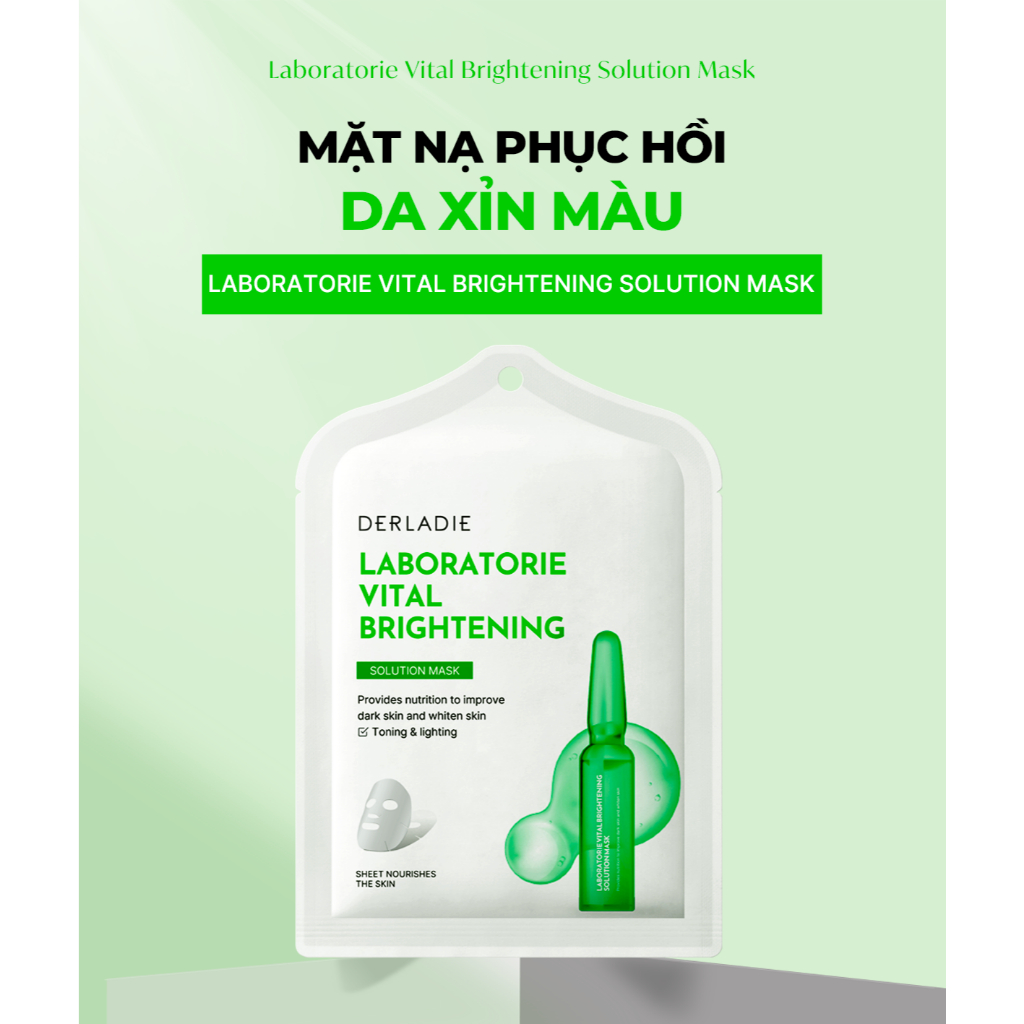 Ảnh Combo 10 mặt nạ đa nhiệm hỗ trợ phục hồi cấp tốc DERLADIE LABORATORIE VITAL SOLUTION MASK 30ml x10 4