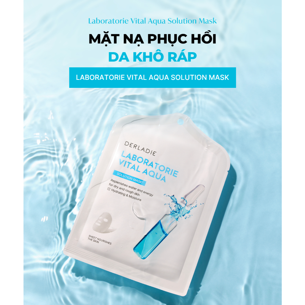 Ảnh Combo 10 mặt nạ đa nhiệm hỗ trợ phục hồi cấp tốc DERLADIE LABORATORIE VITAL SOLUTION MASK 30ml x10 2