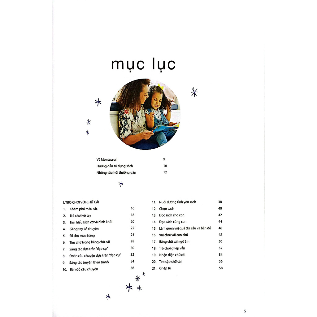 Ảnh Sách - Montessori Em bé sơ sinh+ Rèn Kỹ Năng Sống Và Kỹ Năng Phối Hợp+100 hoạt động +Em Bé Tập Đi + Số Đếm và Tự Vựng 2