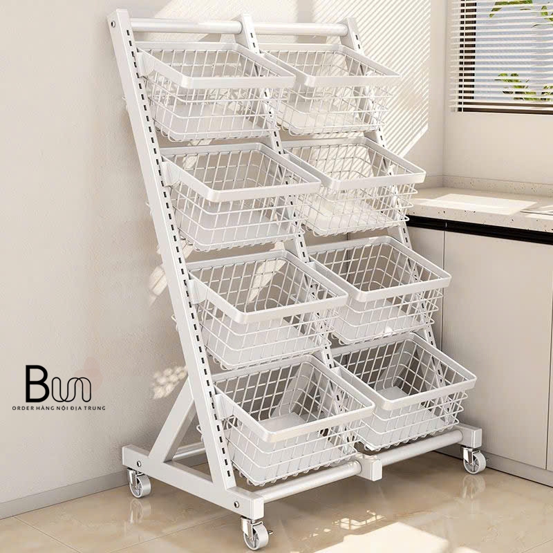 [LOẠI DÀY, CHẮC CHẮN] Kệ Decor, Kệ Để Đồ Đa Năng Nhiều Tầng Có Bánh Xe Di Chuyển Tiện Lợi