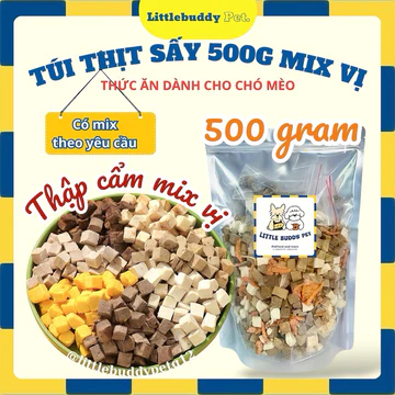 [Hoả tốc] 500g Thịt sấy khô cho chó mèo, Giảm rụng lông, Thức ăn cho chó mèo, Thức ăn sấy đông khô cho chó mèo