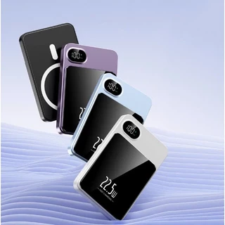 ạc Dự Phòng Không Dây Iphone 10000mah, Pin Dự Phòng Iphone8/X/11/12/13/14 Pro Max, Công Xuất Lớn 20W, Nam Châm Mặt Lưng,