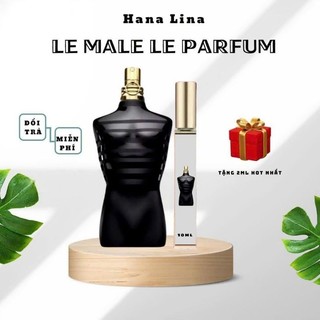 Nước hoa Le Male Elixir, shop hana lina( chai chiết 10ml) Nam tính, cuốn hút, tông oải hương vanilla, Lưu hương lâu