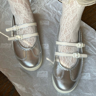 Giày búp bê slip on lười bigsize nữ mùa hè hottrend 2025 onit_suka ti_ger ballet sliver màu bạc cao cấp , giày đế bệt nữ