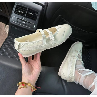 Giày búp bê quai dán slipon lười tiểu thư hè 2025 onit_suka màu trắng dễ thương , sneaker đế bệt cao cấp êm nhẹ