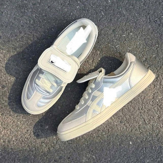 Giày thể thao nam nữ mùa hè bigsize Onit_suka ti_ger sliver màu bạc cao cấp đế thấp , sneaker thời trang cổ thấp nữ