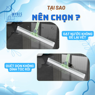 Bán lẻ quét gạt nước sàn nhà vệ sinh kính đa năng tổng cộng 2 dải silicon cán inox có thể thu gọn