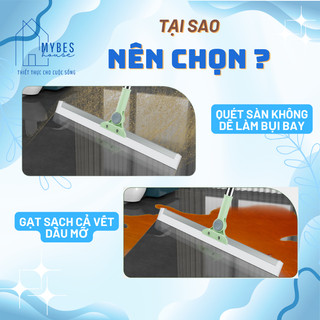 Bán lẻ quét gạt nước sàn nhà vệ sinh kính đa năng tổng cộng 2 dải silicon cán inox có thể thu gọn