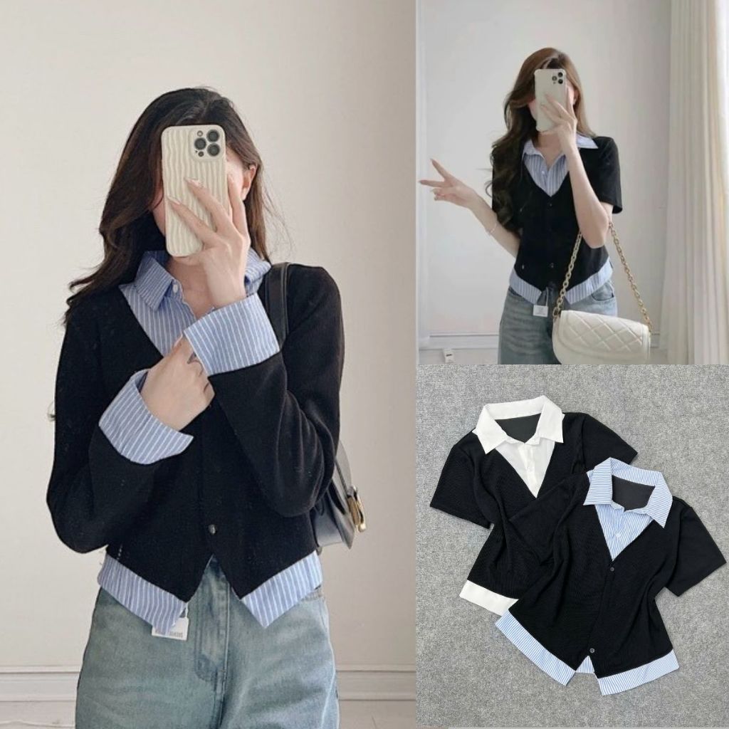 Áo Sơ Mi Bigsize Nữ – Phối Kẻ Dáng Vừa Cách Điệu Tôn Dáng Cho Nàng Chubby SM41-SM185