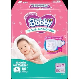 Tã/bỉm quần mở 1 bên Bobby đầu tiên trên Thế Giới Nb-S74/ S-M62 tiện dụng