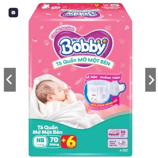 Tã/bỉm quần mở 1 bên Bobby đầu tiên trên Thế Giới Nb-S74/ S-M62 tiện dụng