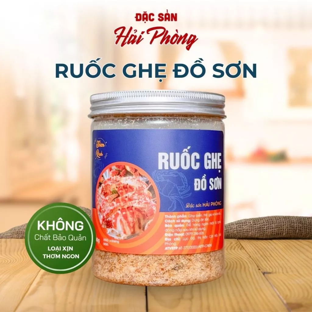 Ruốc Ghẹ Đồ Sơn - Đặc Sản Hải Phòng, Hộp 200g, Chất Lượng Tuyệt Vời, Làm Từ Ghẹ Biển Tươi