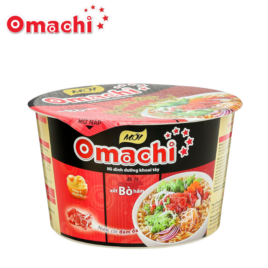 Combo 2 - 6 Bát Mì - Mì Tô Omachi Các Vị x 92g | Shopee Việt Nam