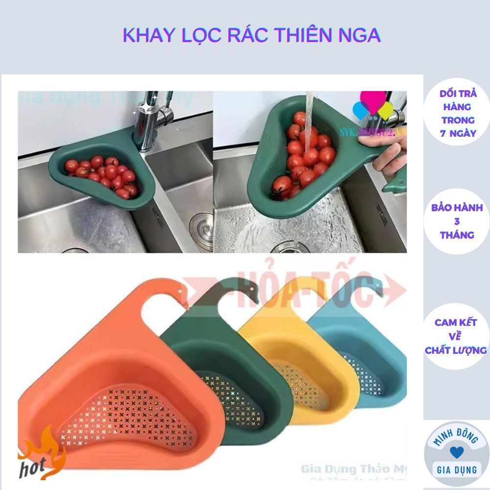 Khay lọc rác bồn rửa bát thông minh đa năng - khay lọc rác bồn rửa chén có móc treo tiện lợi nhà bếp