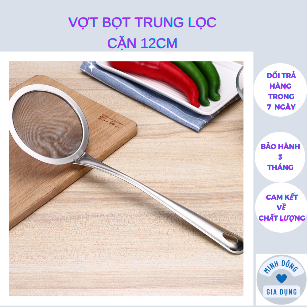 Vợt Bọt Sâu, Vợt Lọc Cặn Cho Dầu Ăn Và Vớt Bọt Inox VilaHome, 3 Size Phù Hợp Mọi Công Năng Nhà Bếp