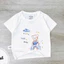 Áo cộc chất thun lạnh NỀN TRẮNG KEM họa tiết thú đáng yêu, có cúc cài vai cho bé từ 4-14kg Mesocshop