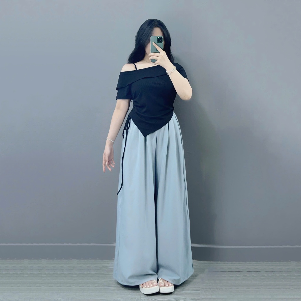 Quần Dài Suông Phom Rộng Bigsize Nữ,Quần Dài Dáng Đứng Kiểu Vải Lụa Mềm Mại Phù Hợp Quanh Năm Q530