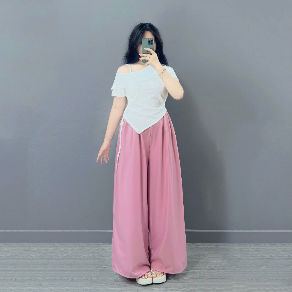Quần Dài Suông Phom Rộng Bigsize Nữ,Quần Dài Dáng Đứng Kiểu Vải Lụa Mềm Mại Phù Hợp Quanh Năm Q530