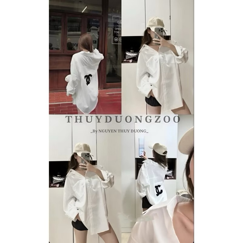 THUYDUONGZOO - ÁO SƠ MI THÊU XÙ X ( CÓ SẴN FORM RỘNG )