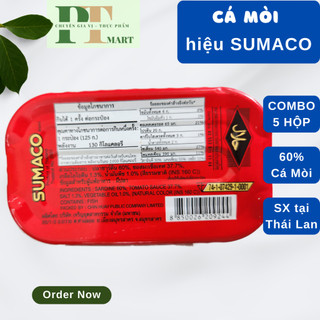 HSD.2028 Combo 5 hộp Cá Mòi Sumaco Thái Lan 125gr. Sardine in tomato sauce
