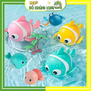Đồ Chơi Nhà Tắm Cho Bé Rùa Bơi Trong Nước Thả Bồn Tắm Bể Bơi Cho Bé Vịt Cá Heo Cua - BỐ KHỦNG LONG