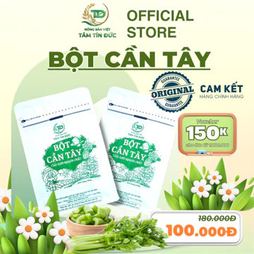 Bột cần tây hữu cơ sấy lạnh nguyên chất giúp giảm cân, làm đẹp trắng da, detox 200g