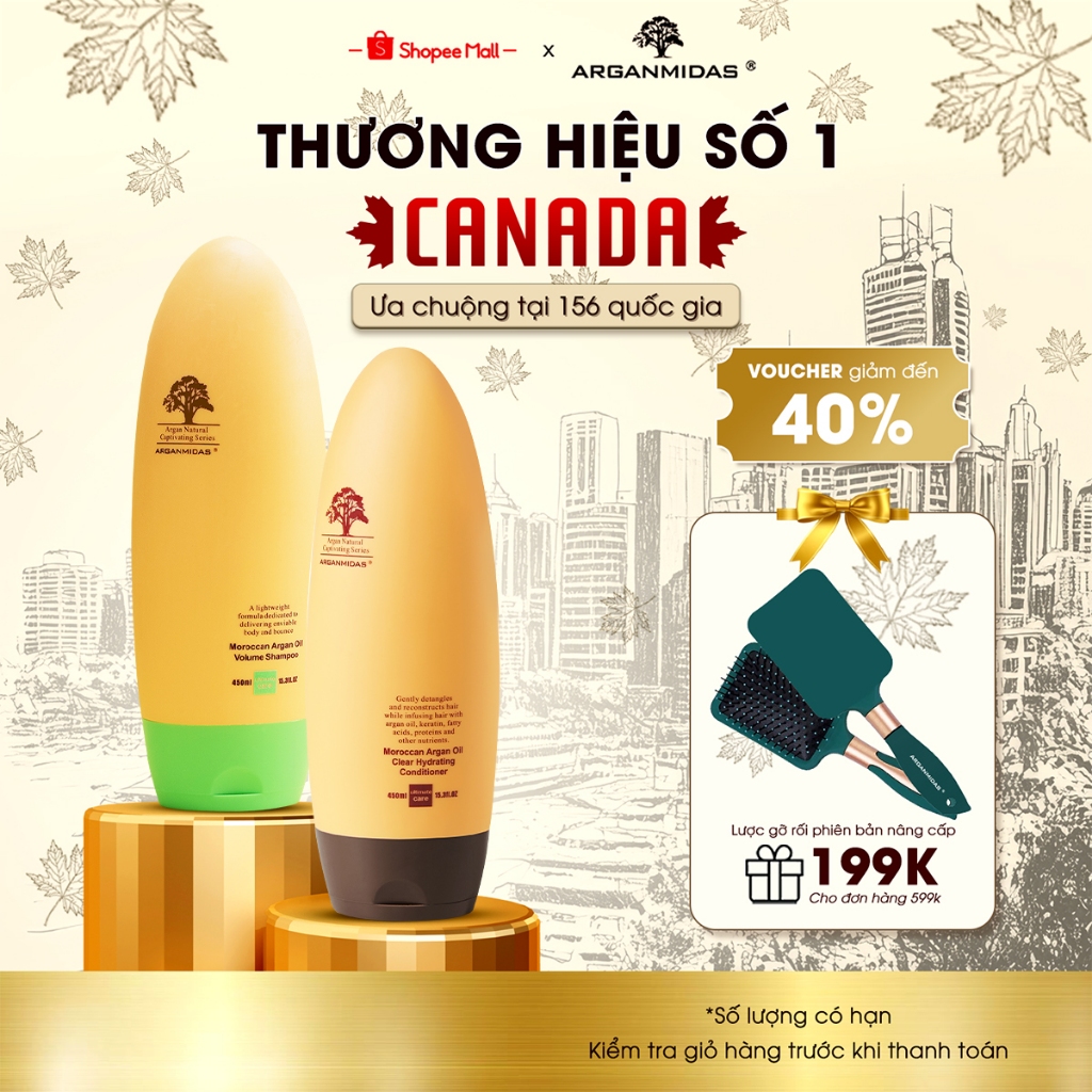 Ảnh Combo dầu gội kiềm dầu Arganmidas tạo phồng chân tóc và giảm rụng tóc dầu xả Collagen siêu dưỡng ẩm Phục Hồi Tóc Hư450ml 1
