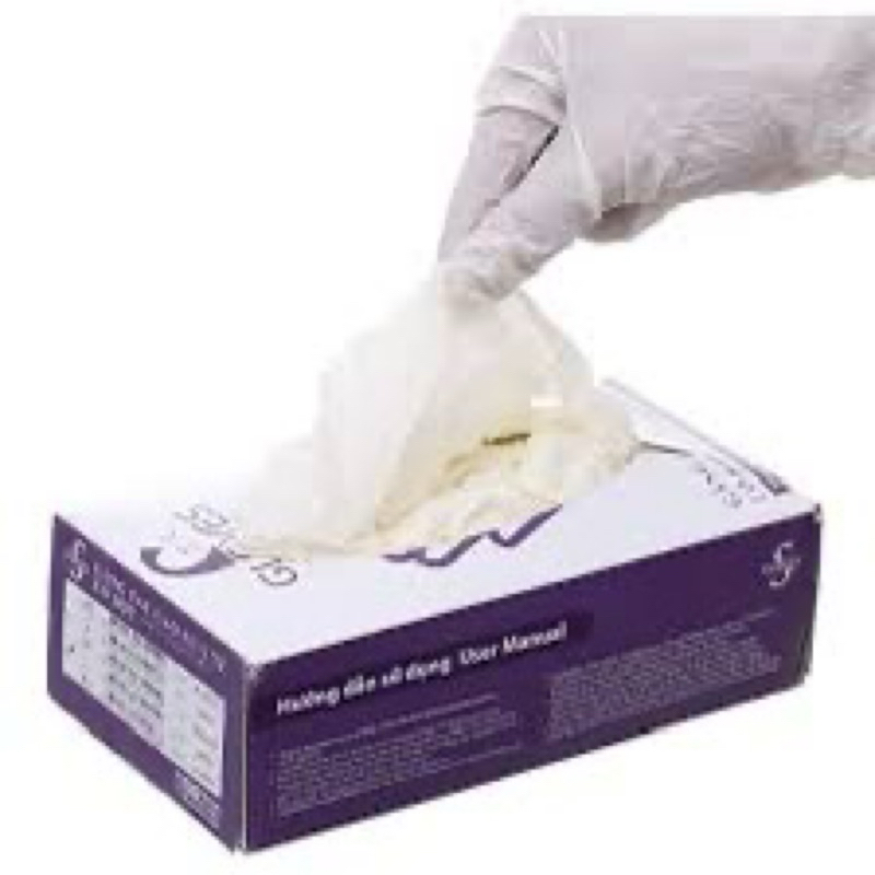 Hộp 50 đôi Găng tay cao su y tế S Gloves, găng tay y tế có bột giúp thấm hút mồ hôi, dễ đeo và tháo