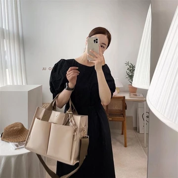 Túi bỉm sữa vải kích thước lớn nhiều ngăn đựng bỉm sữa, công sở đeo chéo Phong cách Hàn Quốc