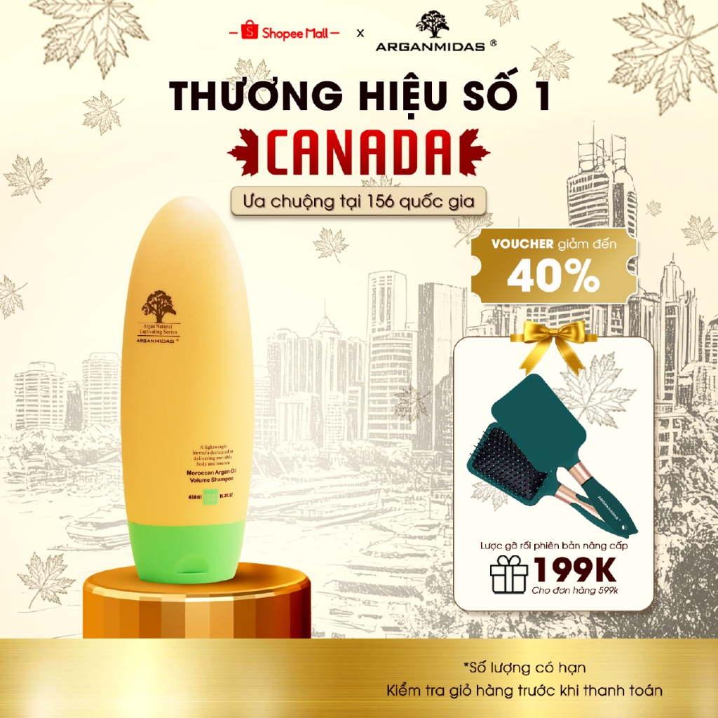 Ảnh Dầu Gội Kiềm Dầu Cho Tóc Dầu Bết Arganmidas, Dầu Gội Tạo Phồng Chân Tóc 450ml 1