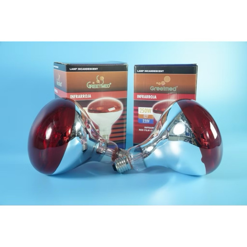 Bóng đèn hồng ngoại GREETMED, bóng đèn hồng ngoại y tế 250W, độ bền cao, ánh sáng ổn định