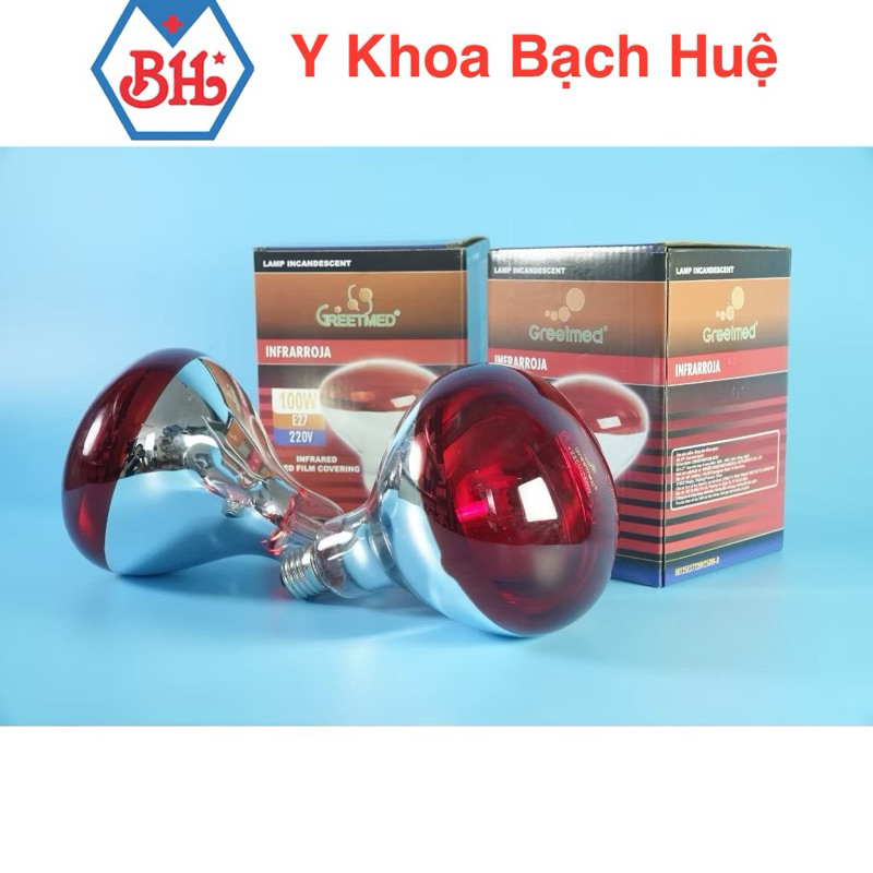Bóng đèn hồng ngoại GREETMED, bóng đèn hồng ngoại y tế 250W, độ bền cao, ánh sáng ổn định