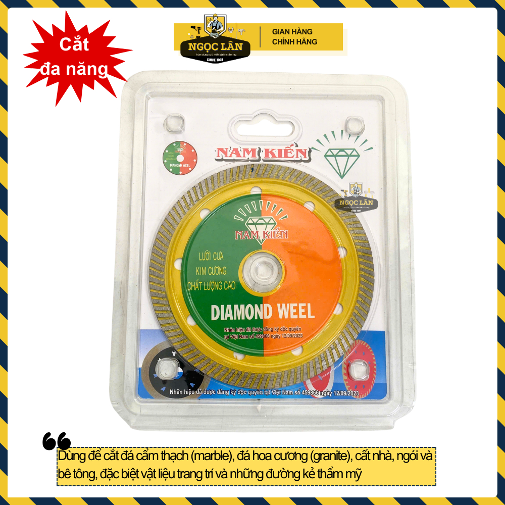 Lưỡi cắt kim cương Nam Kiến cắt đá cẩm thạch,hoa cương, bê tông, đa năng, độ thẩm mỹ cao siêu mỏng