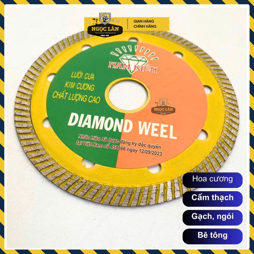 Lưỡi cắt kim cương Nam Kiến cắt đá cẩm thạch,hoa cương, bê tông, đa năng, độ thẩm mỹ cao siêu mỏng