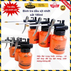 Bình tra dầu, châm nhớt, bình xịt nhớt, vịt dầu sắt 180ml tiện dụng cao cấp