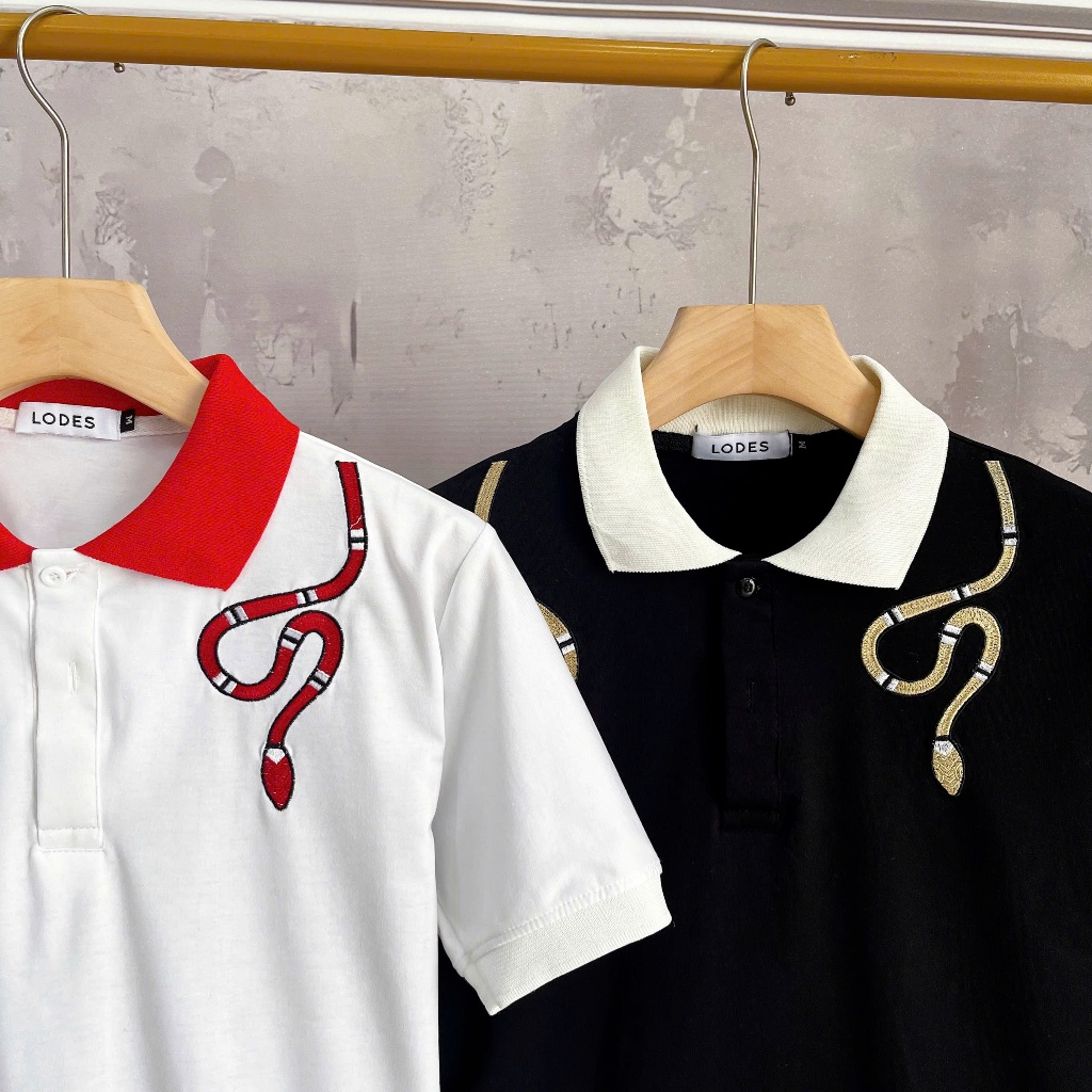 [cb287] Áo polo Nam Tay ngắn, dáng slimfit, thêu rắn, vải cotton co dãn 4 chiều mịn mát Menswear Top