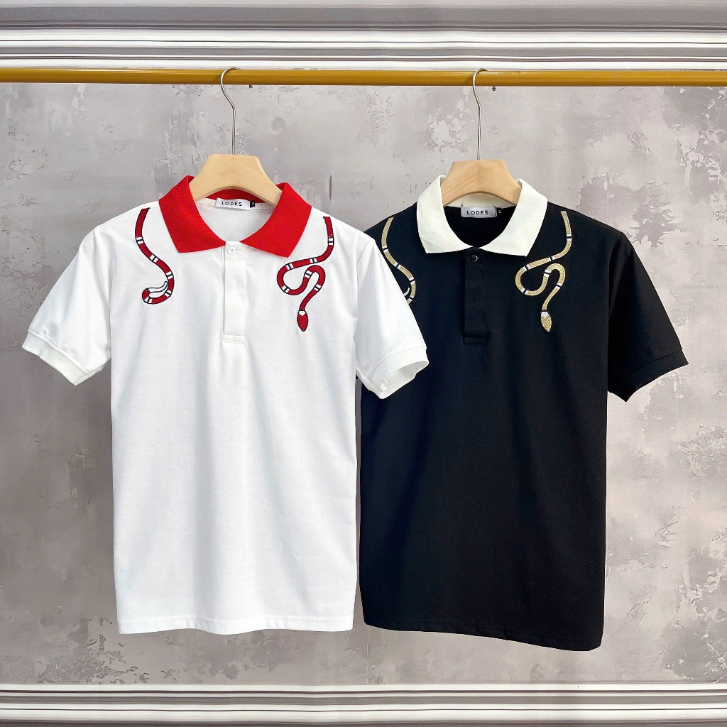 [cb287] Áo polo Nam Tay ngắn, dáng slimfit, thêu rắn, vải cotton co dãn 4 chiều mịn mát Menswear Top