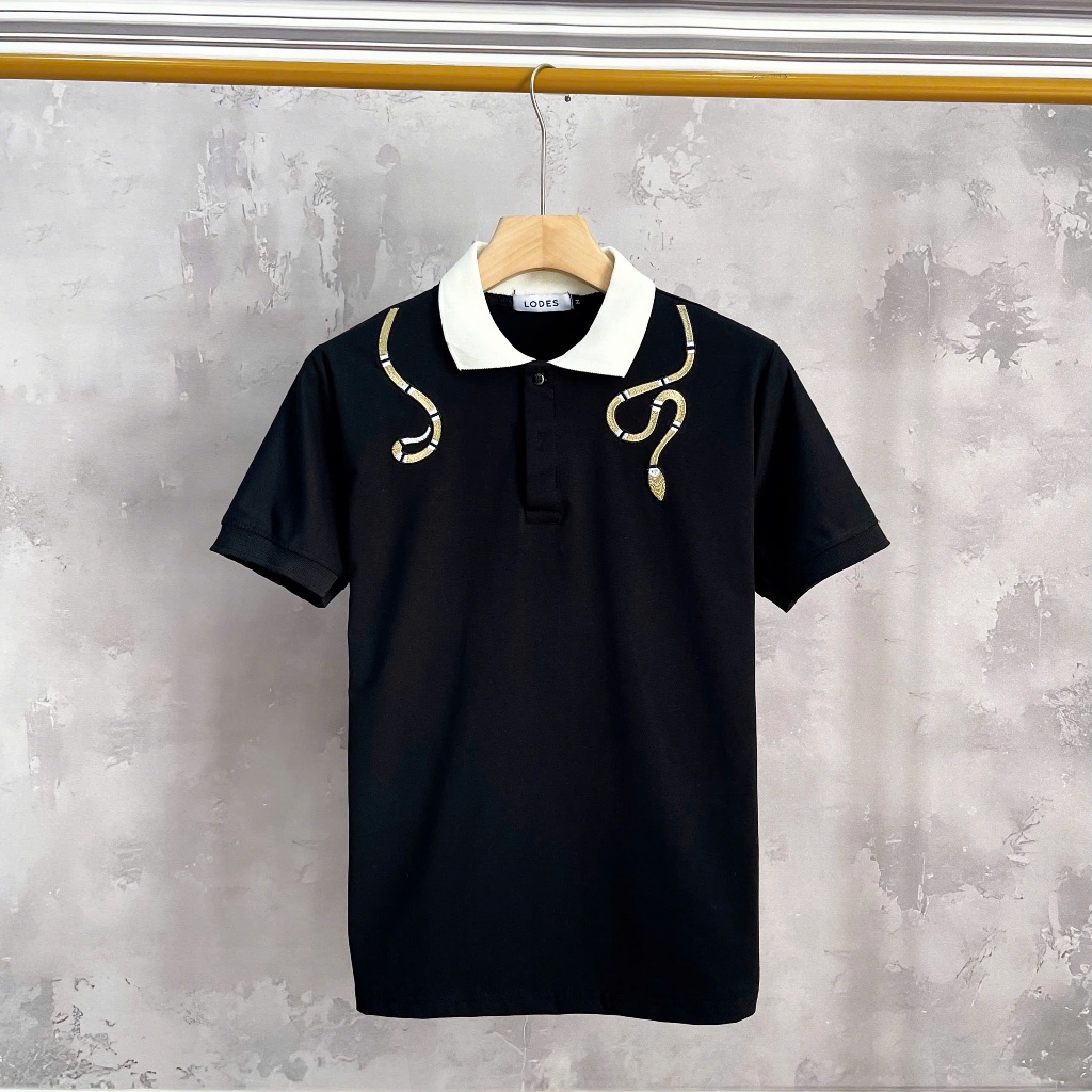 [cb287] Áo polo Nam Tay ngắn, dáng slimfit, thêu rắn, vải cotton co dãn 4 chiều mịn mát Menswear Top