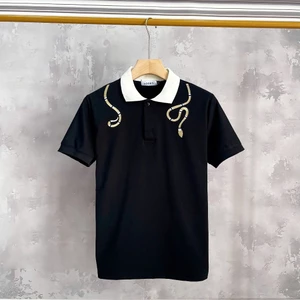 Áo polo Nam Tay ngắn, dáng slimfit, thêu rắn, vải cotton co dãn 4 chiều mịn mát Menswear Top
