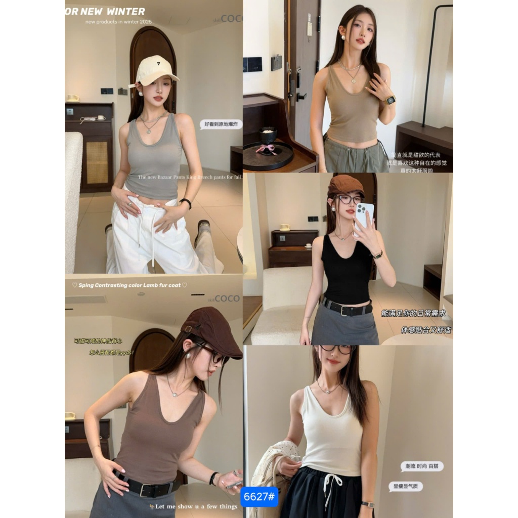 ☘️ Áo ba lỗ 6627# Hàng QC full túi móc. Chất cottong sịn