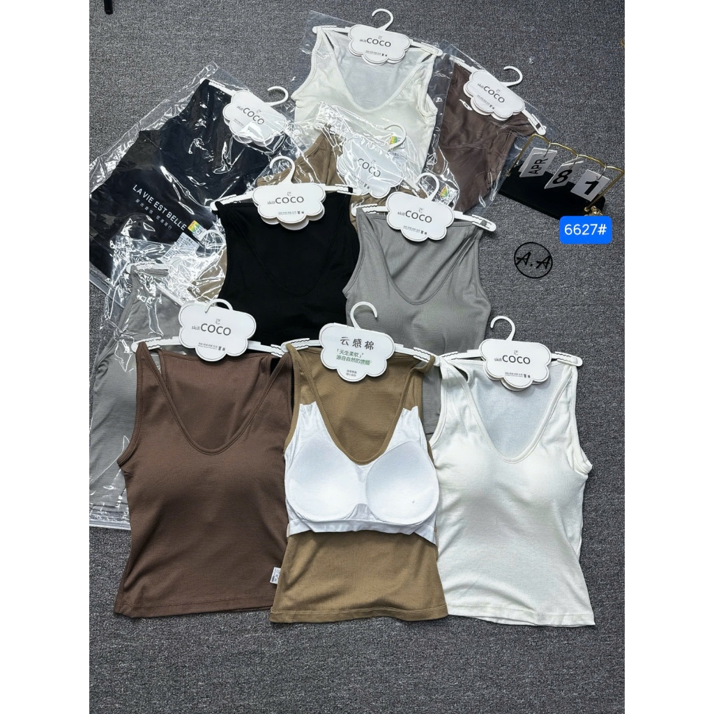 ☘️ Áo ba lỗ 6627# Hàng QC full túi móc. Chất cottong sịn