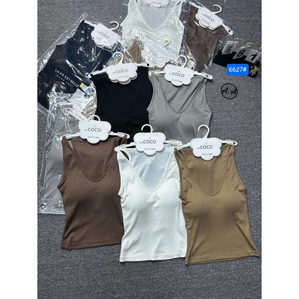 ☘️ Áo ba lỗ 6627# Hàng QC full túi móc. Chất cottong sịn
