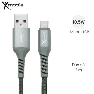 Cáp Micro 1m Xmobile LTM-02 Xanh rêu chính hãng 100% Bảo hành 12 tháng