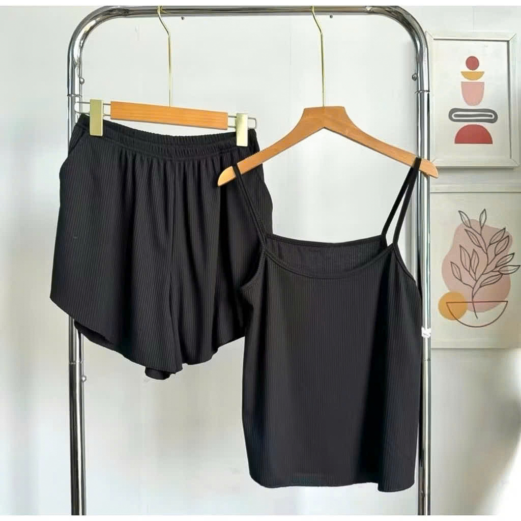 Ảnh Đồ Ngủ Thun 2 Dây Quần Cộc Nữ HISEXY Đủ Size Dưới 75Kg MS56 1